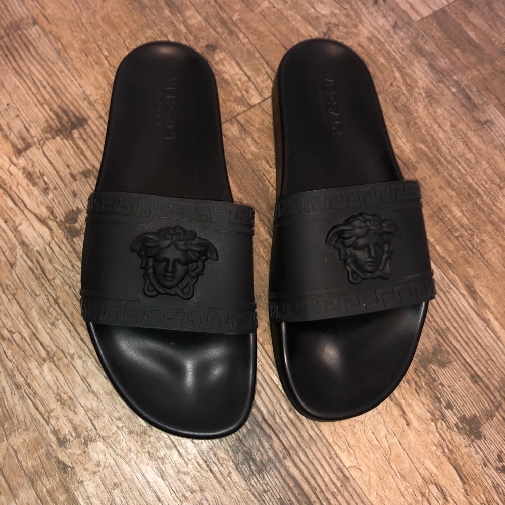 Versace Medusa slides.